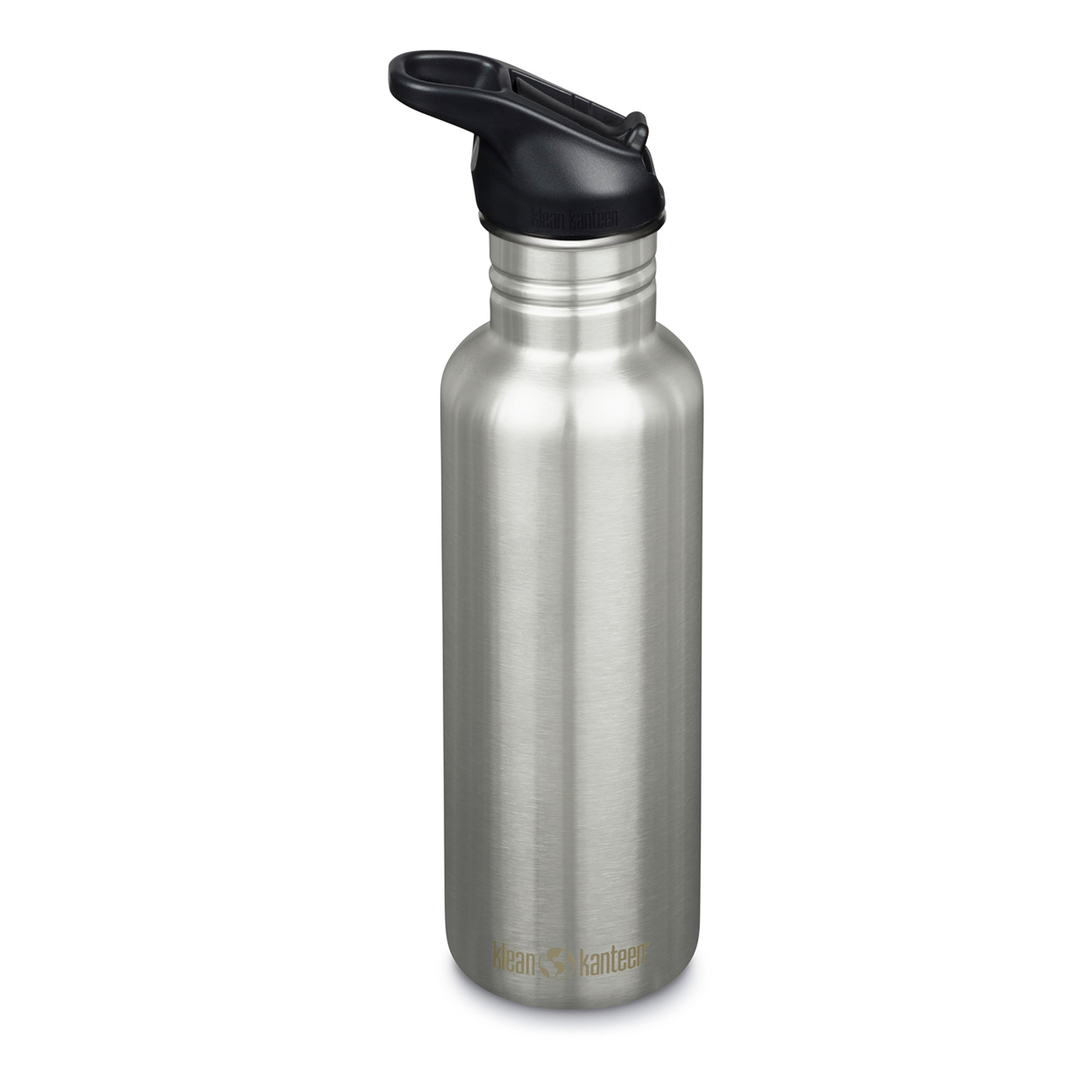 Klean Kanteen - 27oz Classic Water Bottle w/ Flip Seal Sport Cap & Straw - Leakproof - Stainless - Brushed