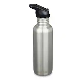 Klean Kanteen - 27oz Classic Water Bottle w/ Flip Seal Sport Cap & Straw - Leakproof - Stainless - Brushed