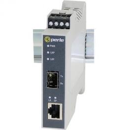Perle Systems - Perle SR-1110-SFP Transceiver/Media Converter - 1 x Network (RJ-45) - Gigabit Ethernet, Fast Ethernet - Black