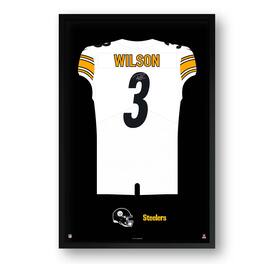 Sporticulture - Russell Pittsburgh Steelers Framed 27" x 39" Jersey Art Print - Multicolor