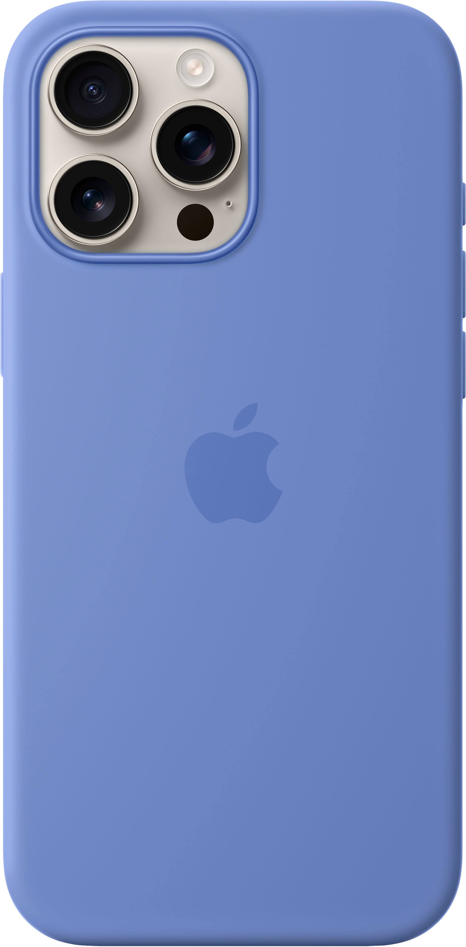 Left. Apple - iPhone 16 Pro Max Silicone Case with MagSafe - Periwinkle.