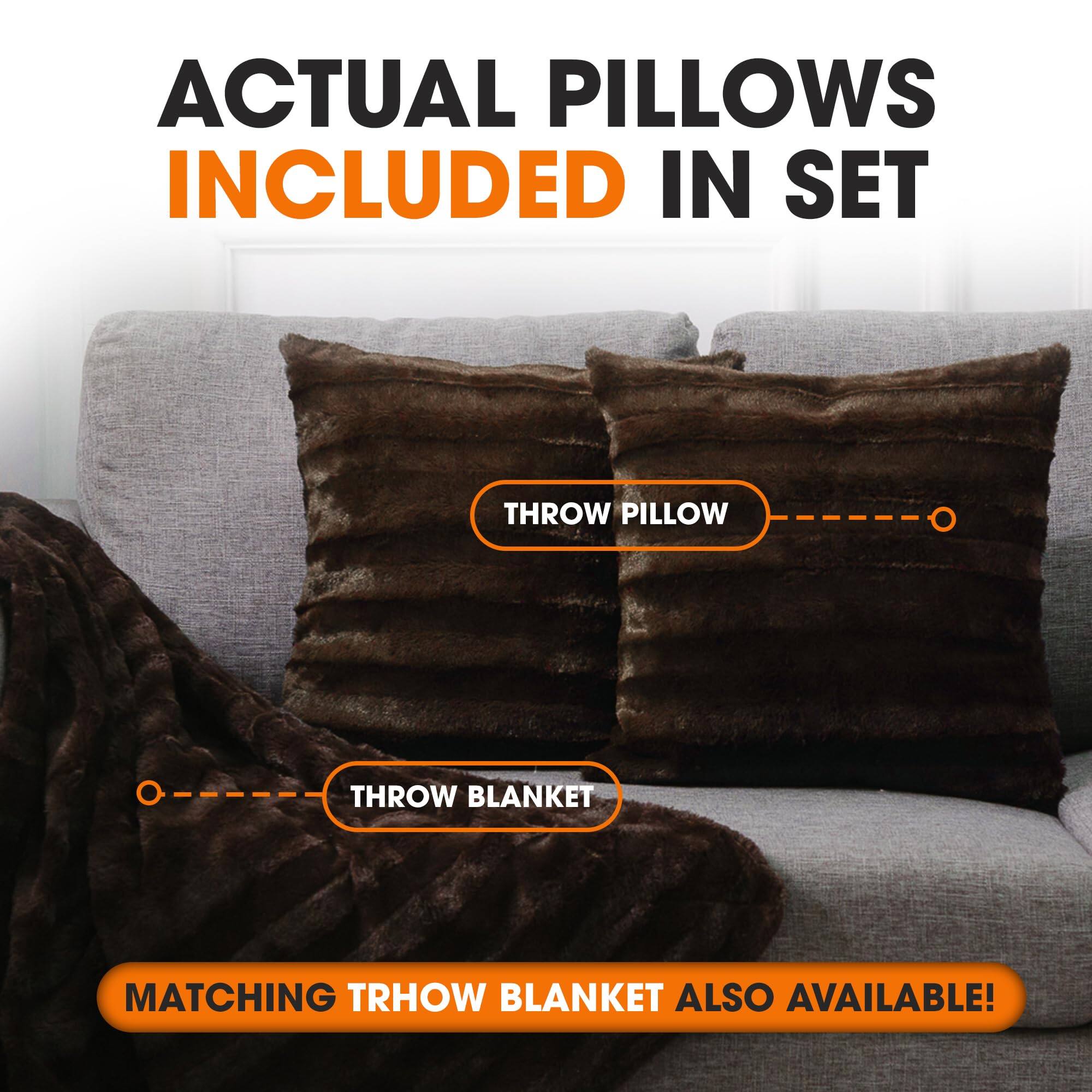 ACTUAL PILLOWS INCLUDED IN SET

THROW PILLOW

THROW BLANKET

MATCHING THROW BLANKET ALSO AVAILABLE!