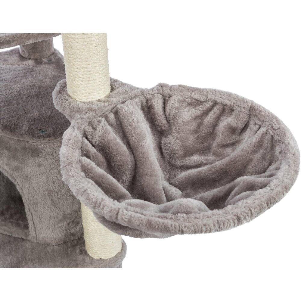 Alt View 2. TRIXIE - Adriana Plush & Sisal 3-Level 41.7" Cat Tree with Scratching Posts & Condo, Gray - Gray.