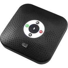Front. Adesso - Adesso 360° Conference Call Bluetooth/Wired Speaker with Microphone and USB 3.0 Hubs - USB - Microphone - Battery - Black.
