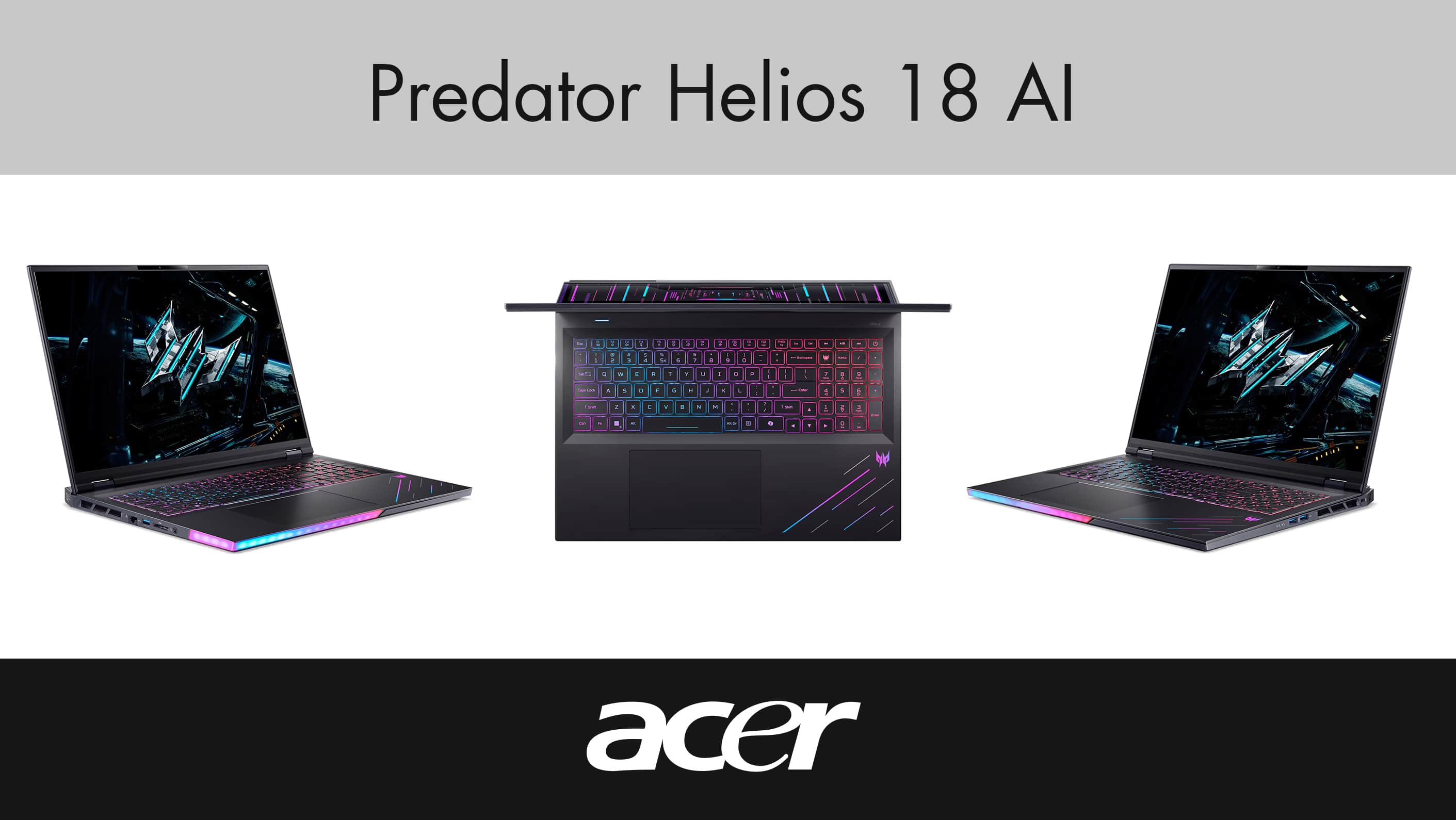 Acer Predator Helios 18 AI Laptop 18 WQXGA (Intel Ultra 9 275HX
