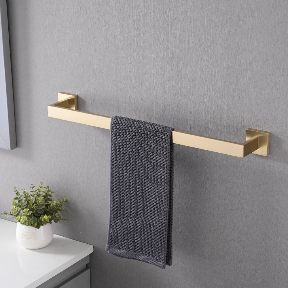 Alt View 2. JUJABU - 4- Piece Bathroom Hardware Set Brushed Gold - Brushed Gold.