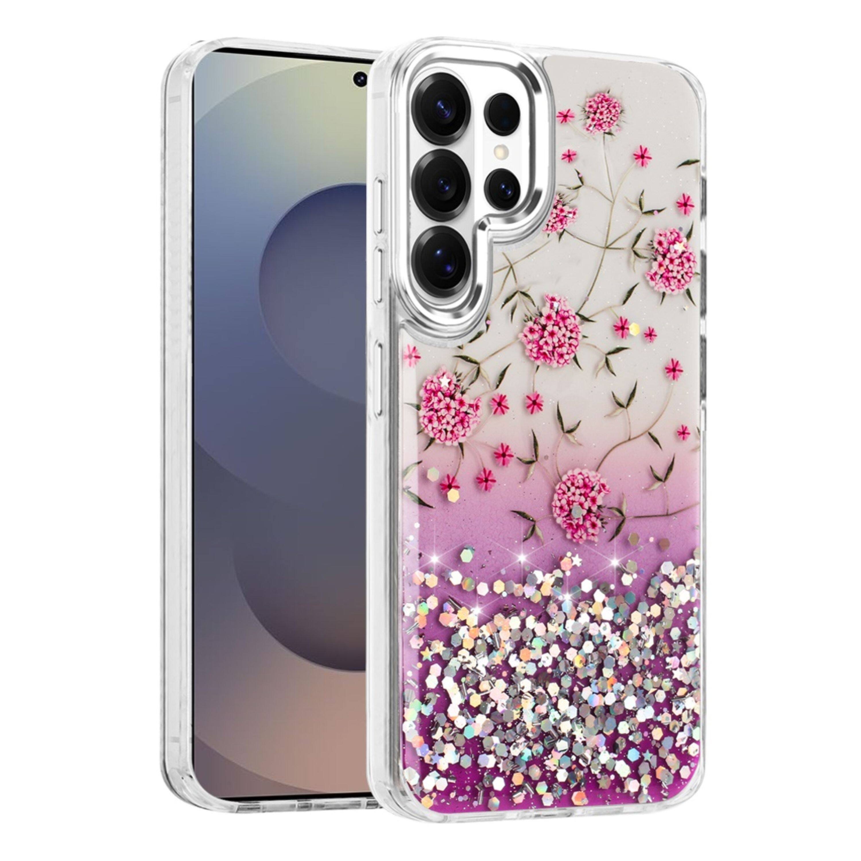 Kitcheniva - In Mold Design Metallic Buttons Phone Case With Tempered Glass For Samsung Galaxy S26 Ultra - Multicolor