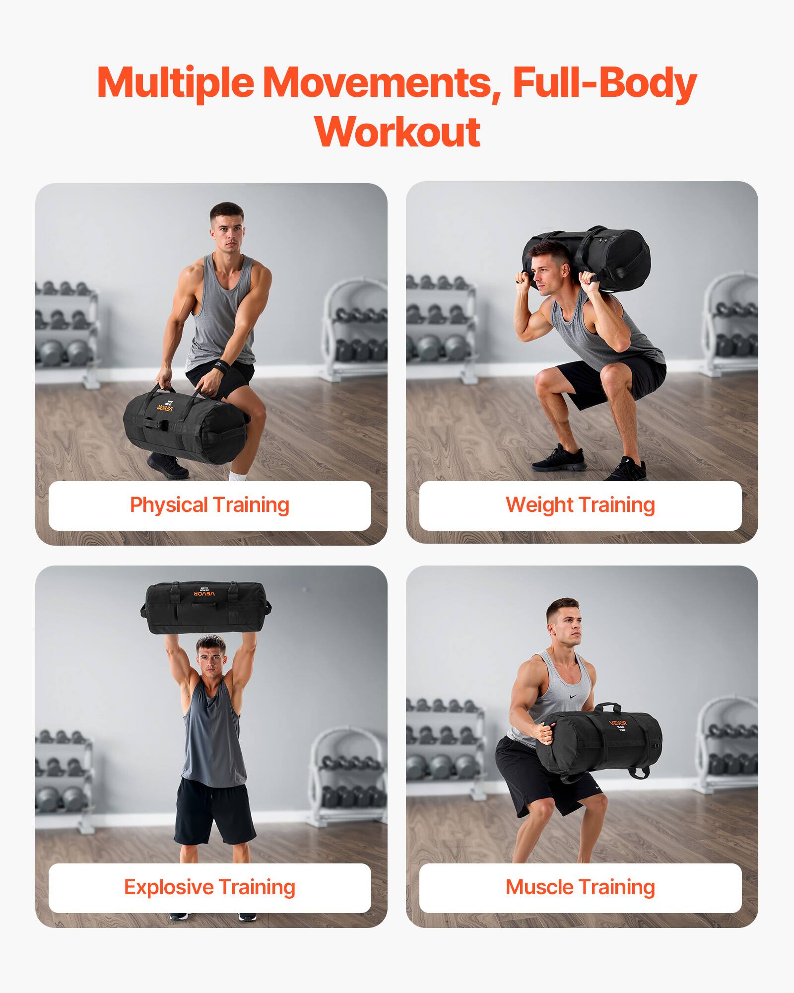 Multiple Movements, Full-Body Workout
Physical Training
Weight Training
Explosive Training
Muscle Training