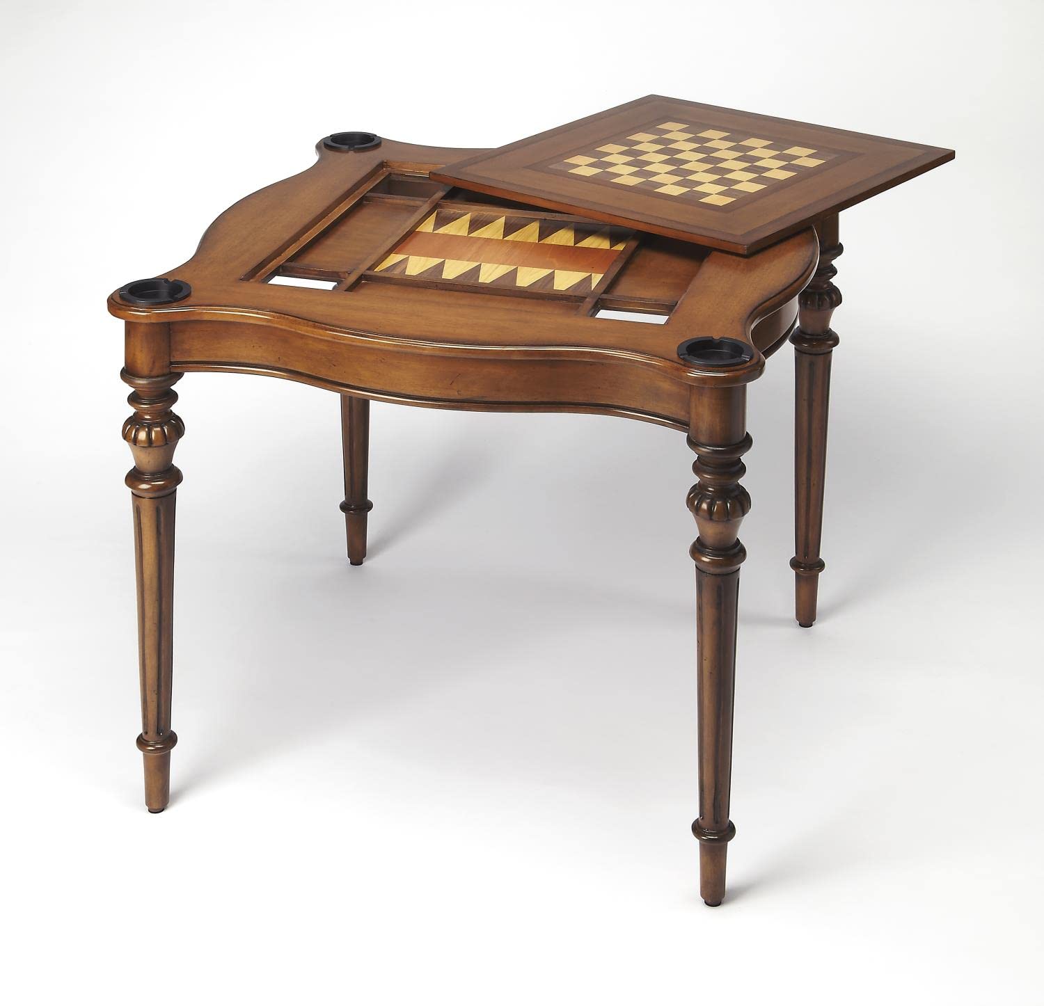 Left. Butler Specialty - Eastwick Game Table - Medium Brown.