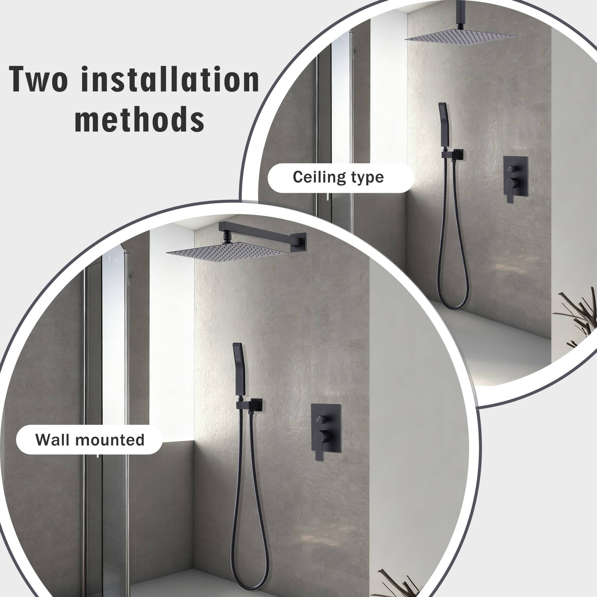 Two installation methods

Ceiling type

Wall mounted