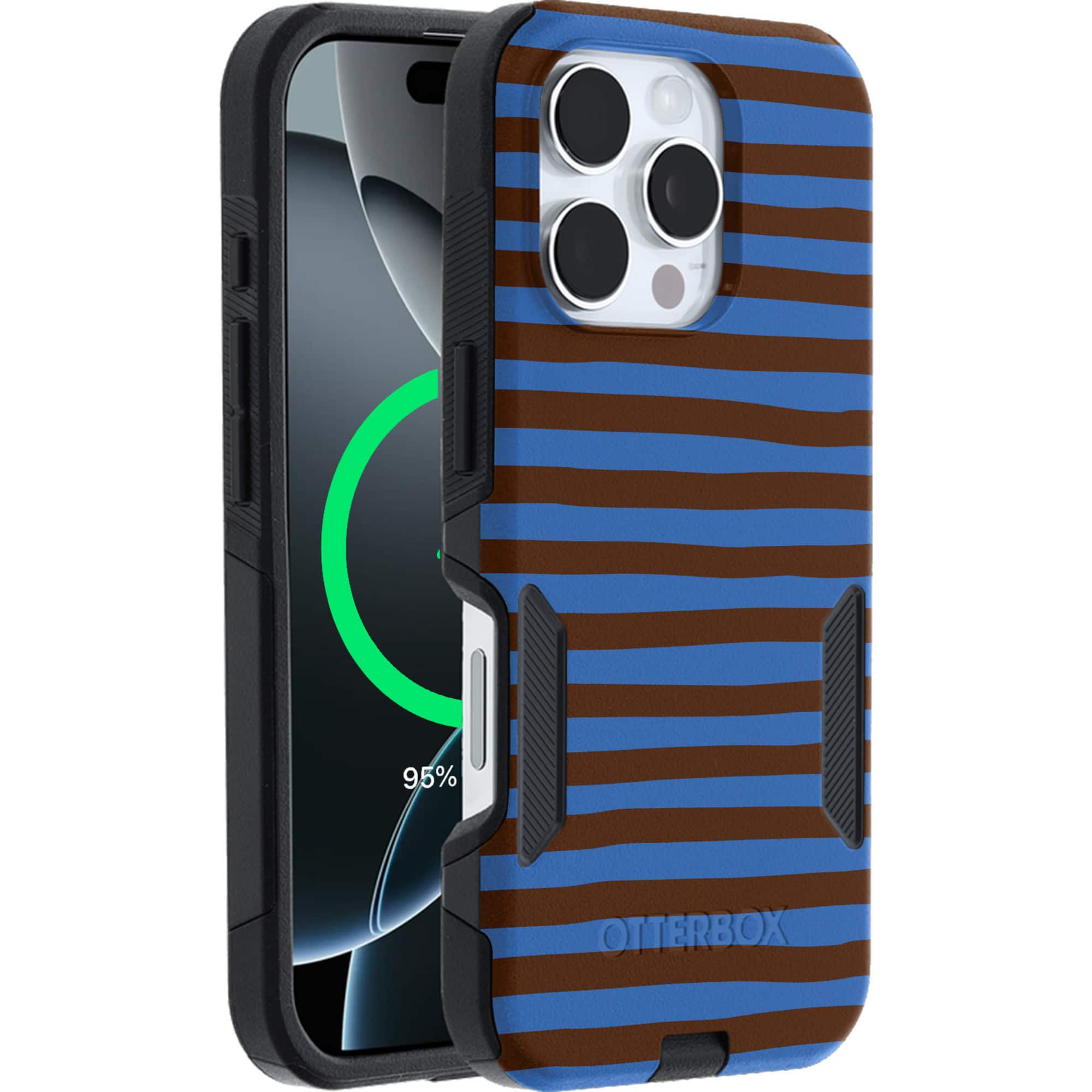 OtterBox - Artist Edition MagSafe Commuter Series Case for iPhone 16 Pro - Cobalt Espresso
