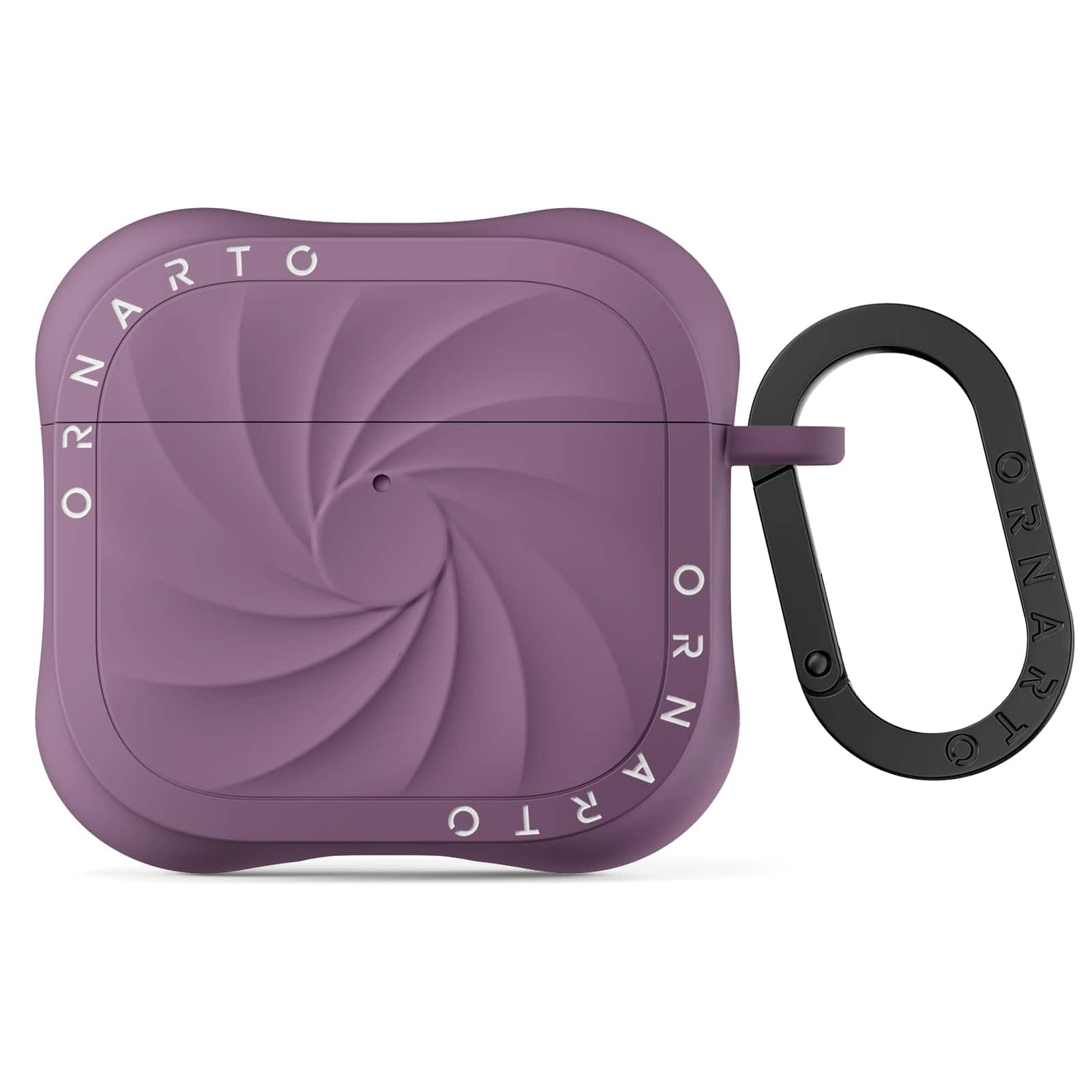 Front. Ornarto - ORNARTO Vortuxe for AirPods 4 Case, Sleek Vortex Design Liquid Silicone Drop Protection Phone Case - Lilac Purple - Lilac Purple.