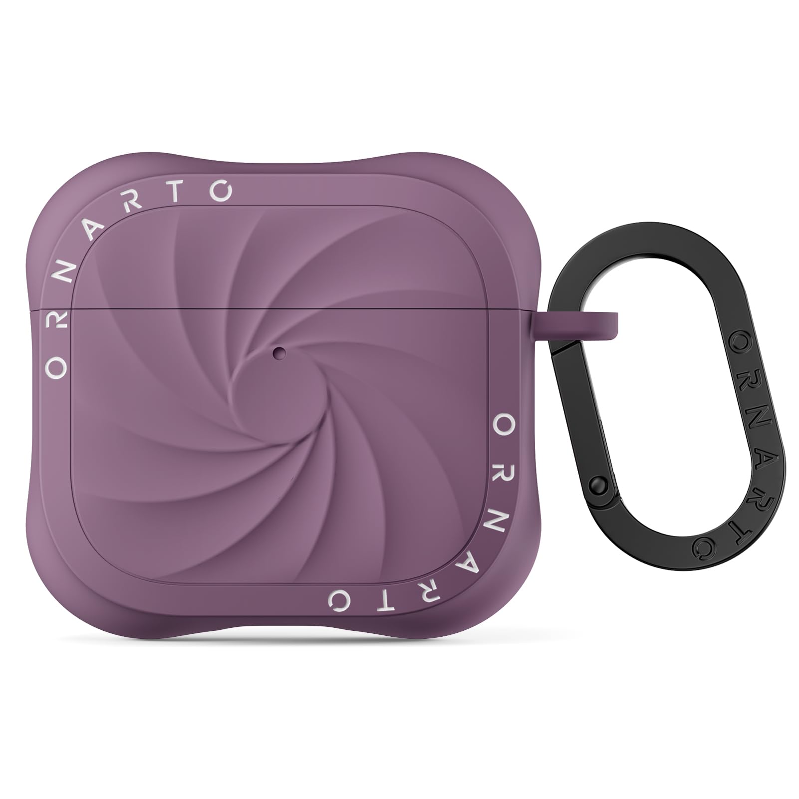 Ornarto - Vortuxe for AirPods 4 Case, Sleek Vortex Design Liquid Silicone Drop Protection Phone Case - Lilac Purple