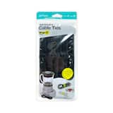 Wrap-It Storage - Self-Gripping Cable Ties (20-Pack) Reusable Hook and Loop Cord Organizer Cable Tie for Cord Management and Organization - Black