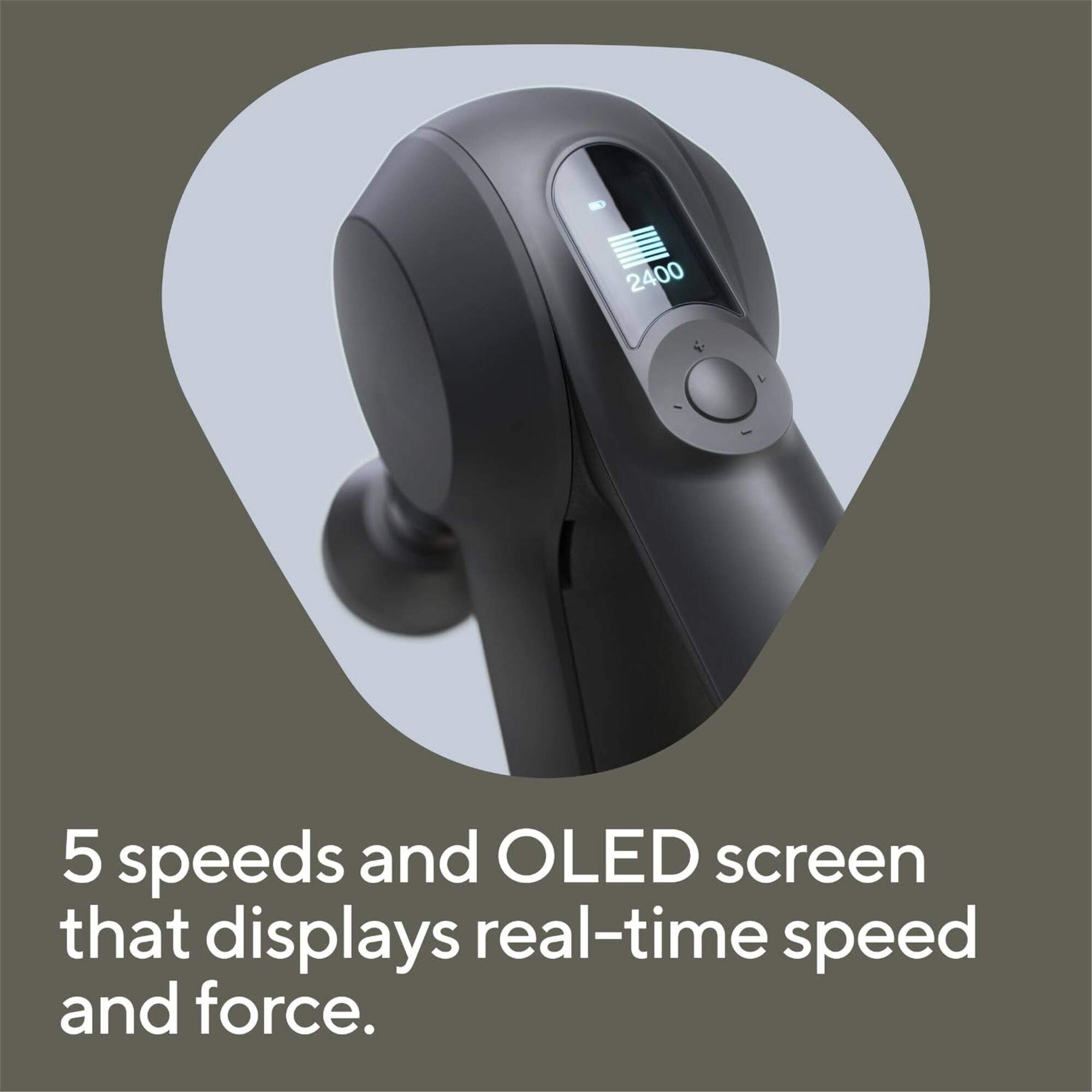 2400 5 speeds and OLED screen that displays real-time speed and force.
