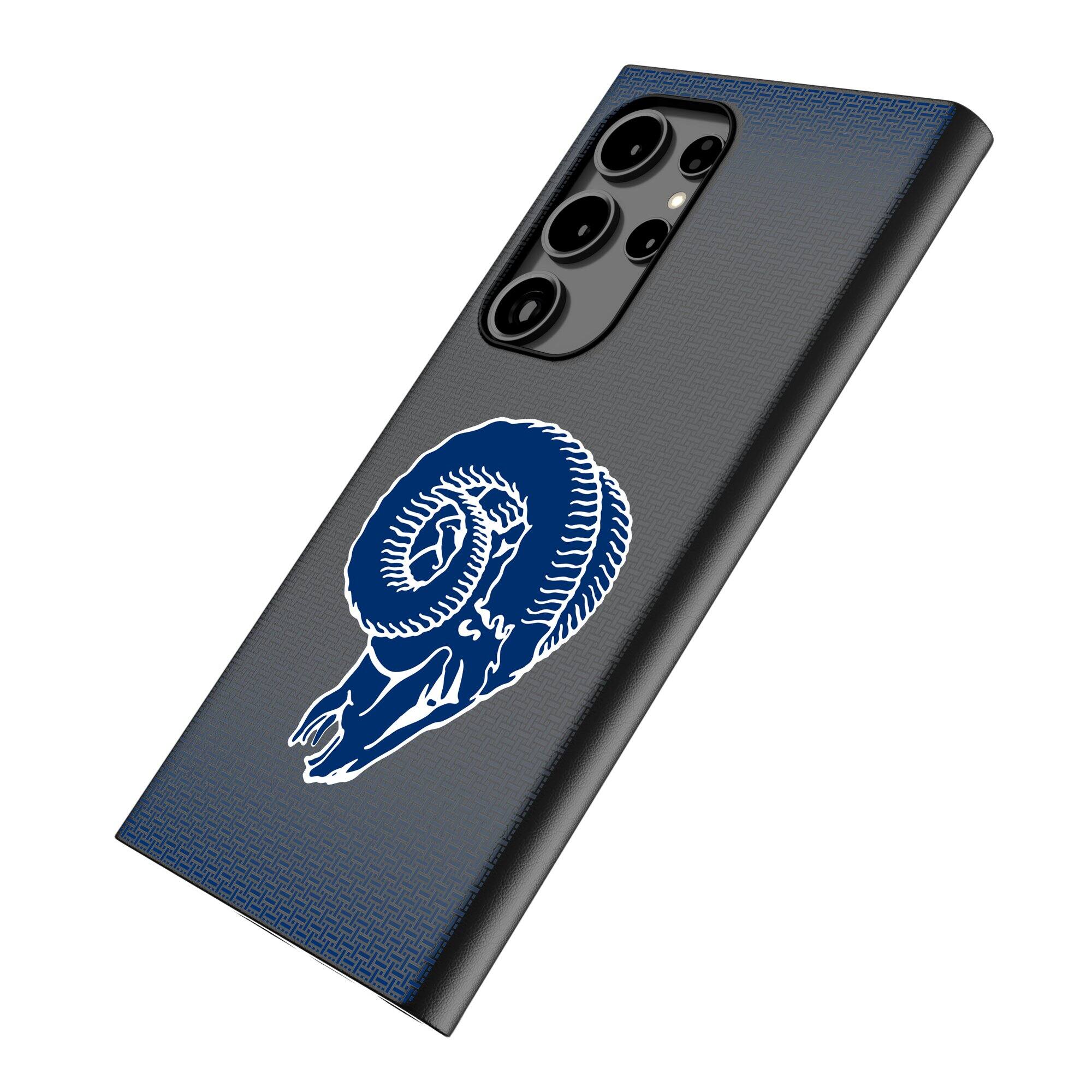 Alt View 1. Keyscaper - Los Angeles Rams Historic Collection 1970s Galaxy Magnetic Bump Case - S24 - Black.
