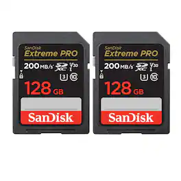 SanDisk - 128GB Extreme PRO 200MB/s SDXC UHS-I Memory Card (2-pack)