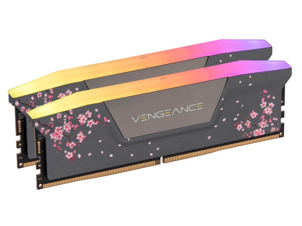 CORSAIR Vengeance RGB 32GB DDR5 6000MHz Cherry Blossom RAM Gray