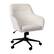 Front. Martha Stewart - Rayna Boucle Office Chair - White Boucle/Oil Rubbed Bronze.