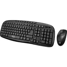Adesso - WKB-1330CB 2.4 GHz Wireless Desktop Keyboard and Mouse Combo - USB Membrane Wireless RF 2.40 GHz Keyboard - 103 - Unknown