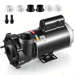 VEVOR - SPA Pump 2HP Hot Tub Pump 2 Speed 56 Frame with 1.5" & 2" Port, 230V, 168 GPM High Speed & 68 GPM Low Speed - Black