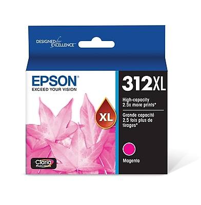 DESIGNED FOR EXCELLENCE

EPSON EXCEED YOUR VISION

312XL

High-capacity
2.5x more prints*

Grande capacité
2,5 fois plus de tirages*

Claria
Magenta