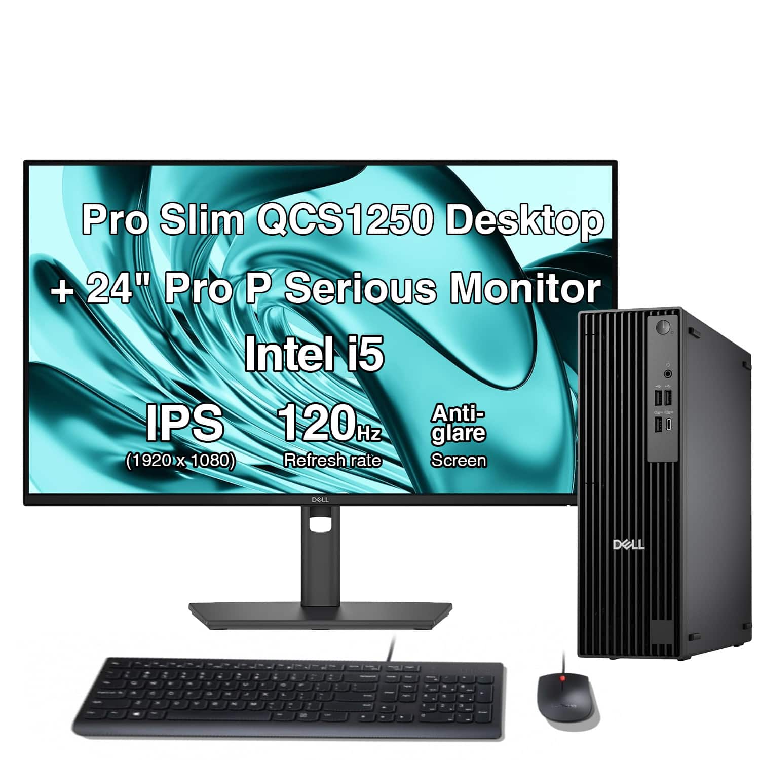 "Dell - Upgraded - Pro Slim QCS1250 Mini Desktop (i5-14500, 32GB, 1TB SSD, Intel UHD 770, Win 11 Pro) With 24"" monitor,1 Pack - Black" price history on PriceWatchPro