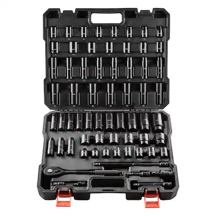 Front. LOVMOR - 1 2 Drive Impact Socket Set 65PCS SAE Metric Socket Assortment.