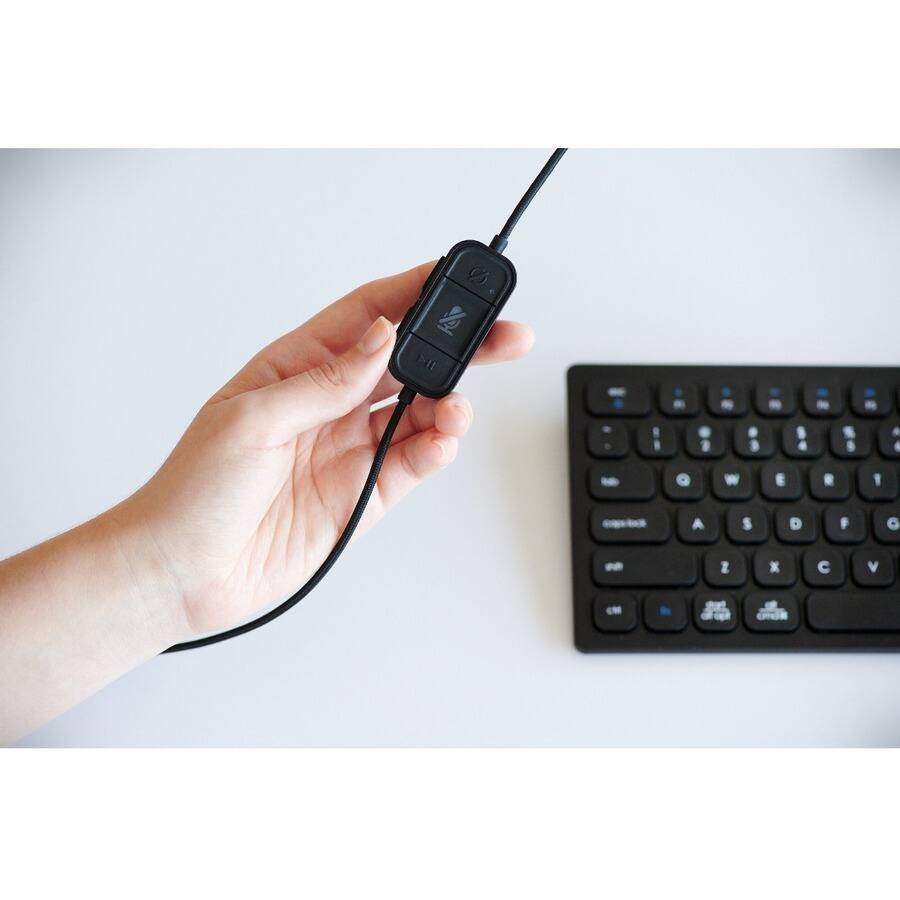 Alt View 4. Kensington - Kensington H1000 USB-C On-Ear Headset - Stereo - USB Type C - Wired - 32 Ohm - 20 Hz to 20 kHz - On-ear, Over-the-head - Black.