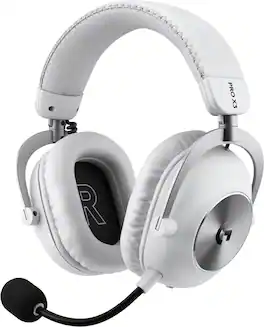 Logitech - G PRO X3 LIGHTSPEED Wireless Gaming Headset with Bluetooth/USB/3.5 mm Aux for PC, PS5, PS5 - White