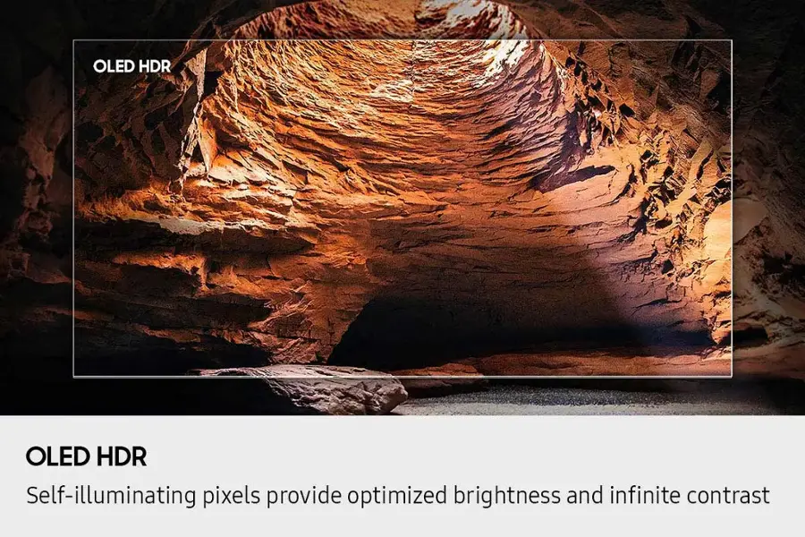 OLED HDR Self-illuminating pixels provide optimized brightness and infinite contrast.