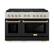 Front. ZLINE - ZLINE Autograph 48 in. Paramount Gas Range with Gold Accents (SGRSZ-BLM-48-G) - Black.