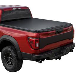 VEVOR - Soft Roll-Up Truck Bed Tonneau Cover, Compatible with 2015-2025 Chevy Colorado/GMC Canyon CREW SHOR - Black