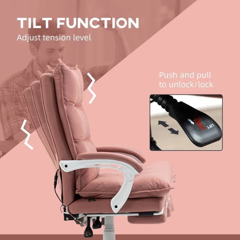 TILT FUNCTION  
Adjust tension level  

Push and pull to unlock/lock