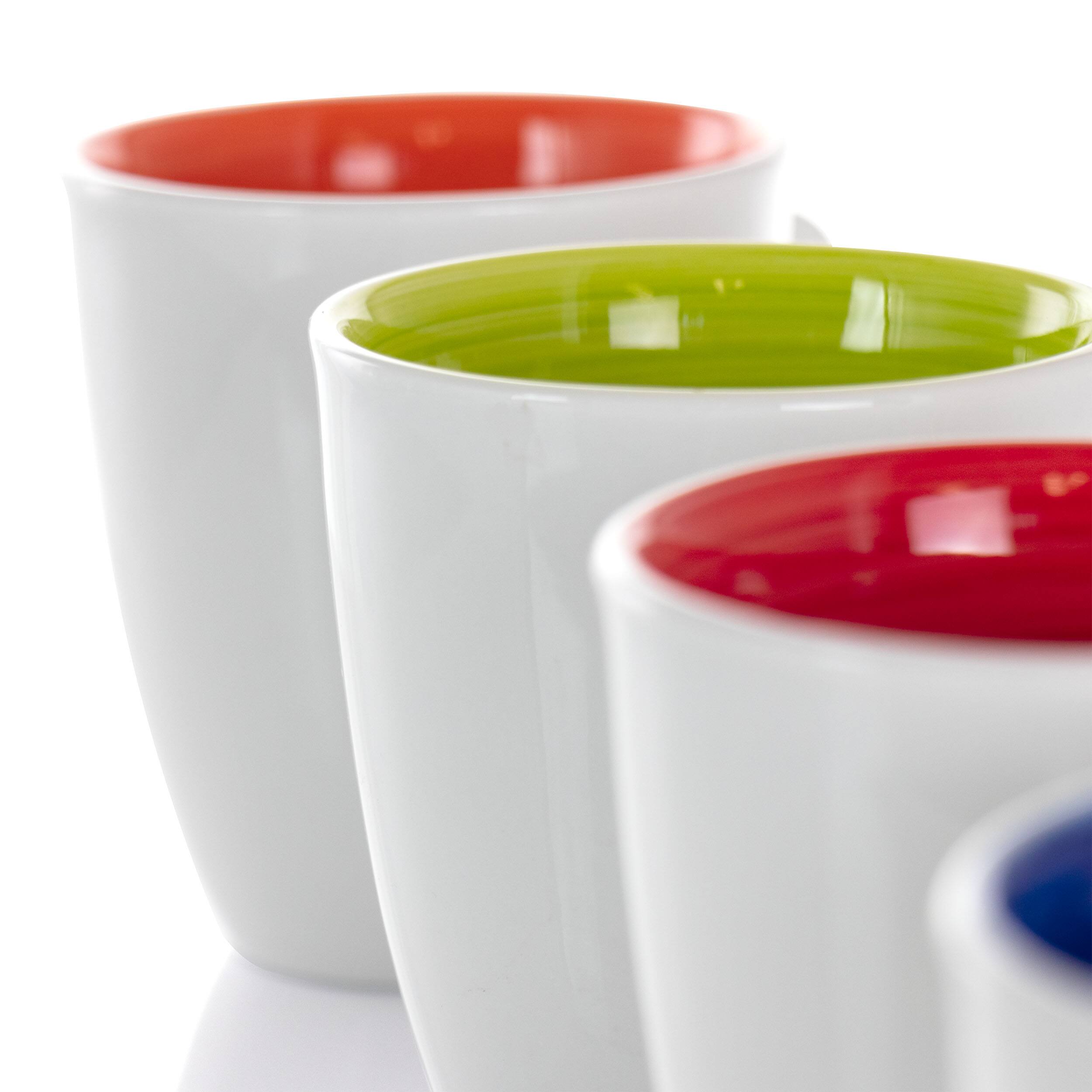 Alt View 4. Gibson - Gibson Home Crenshaw 4 Piece 12 Ounce Ceramic Mug Set in Assorted Colors - Assorted.