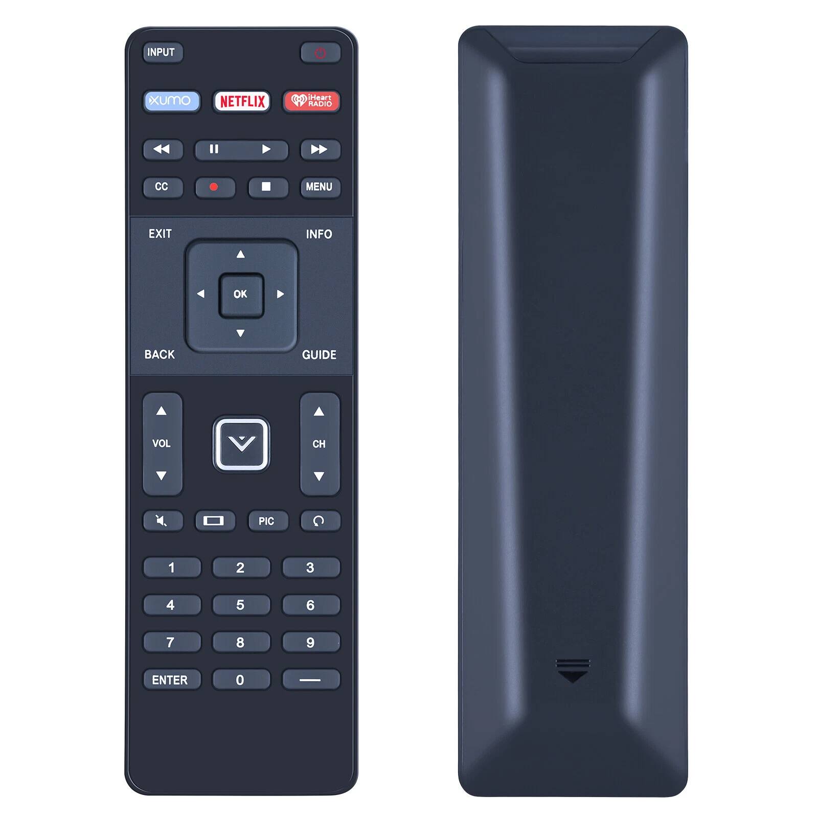 VINABTY - New XRT122 Replaced Remote Control Fits for Vizio TV E551DA0 E322AR E390-B1E E422AR E552VL E320iA0 E420iA0 E470iA0 - Black