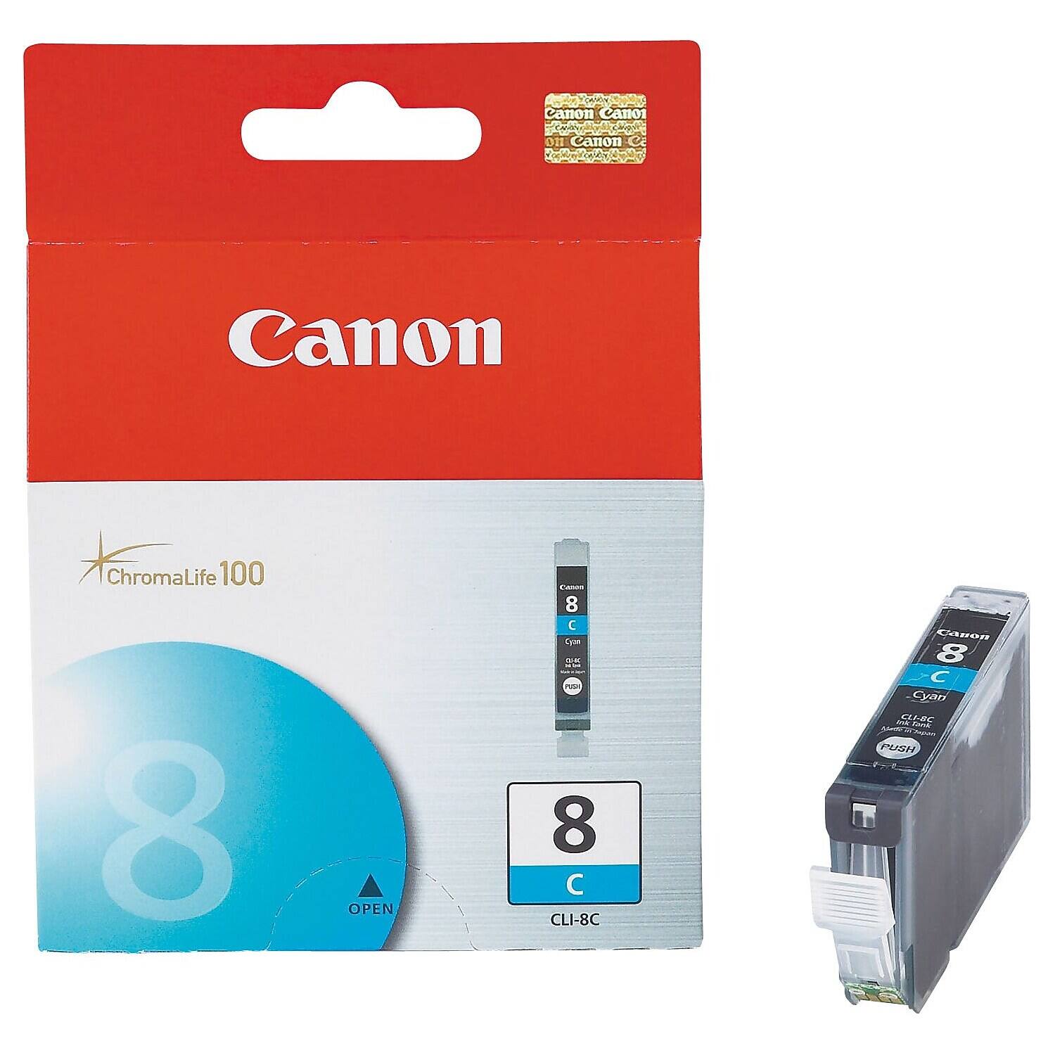 Canon  
ChromaLife 100  
8  
CLI-8C  
Cyan  
Canon  
Canon  
Canon  
Canon C  
Canon C  
Canon C