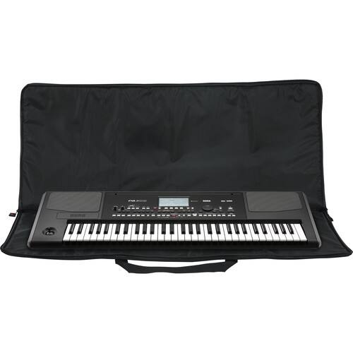 Back. Gator - Economy 61-Key Keyboard Bag, Lightweight Envelope-Style Design,Durable Nylon Web Handles and 600D Nylon Exterior - Black.