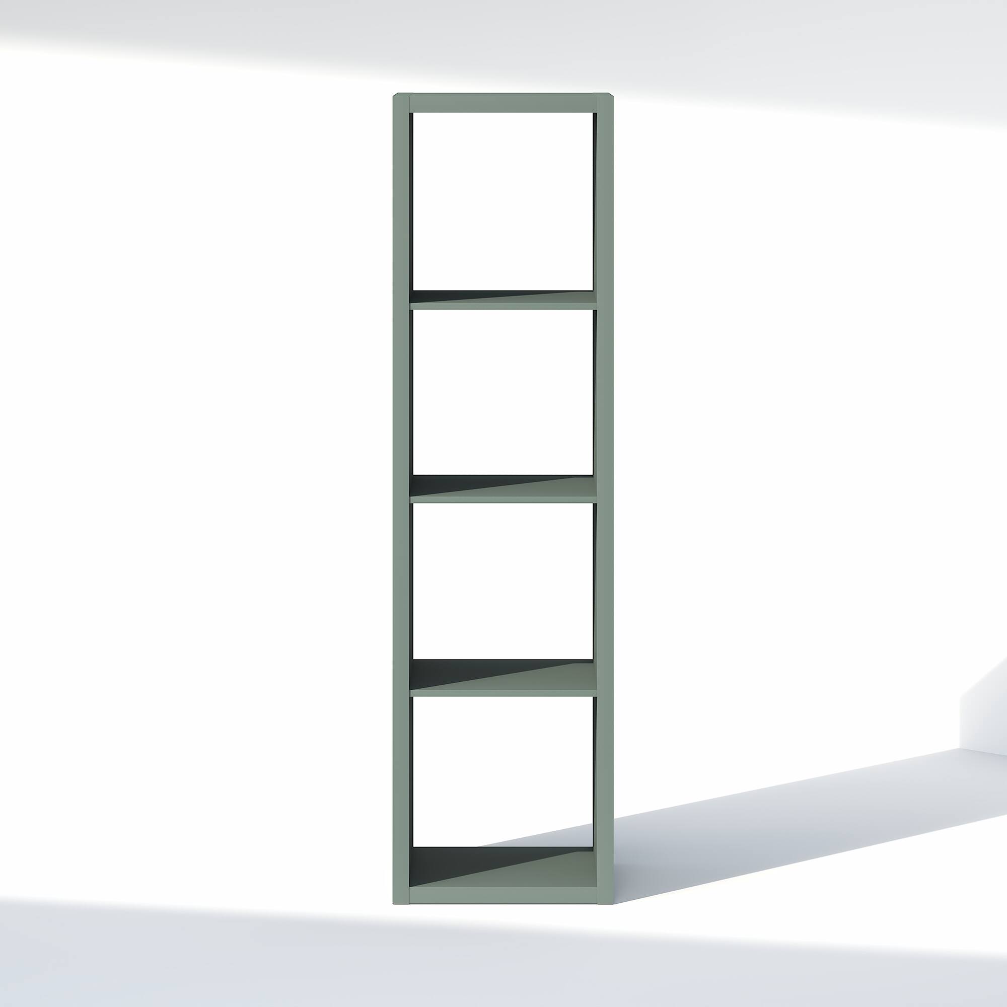 Alt View 5. Furinno - CUBIC Closet Organizers, 4-Cube Shelf Organizer, Open Shelf, Extra Thick Frame, for Wardrobe, Bedroom, Living Room - Sage Green.