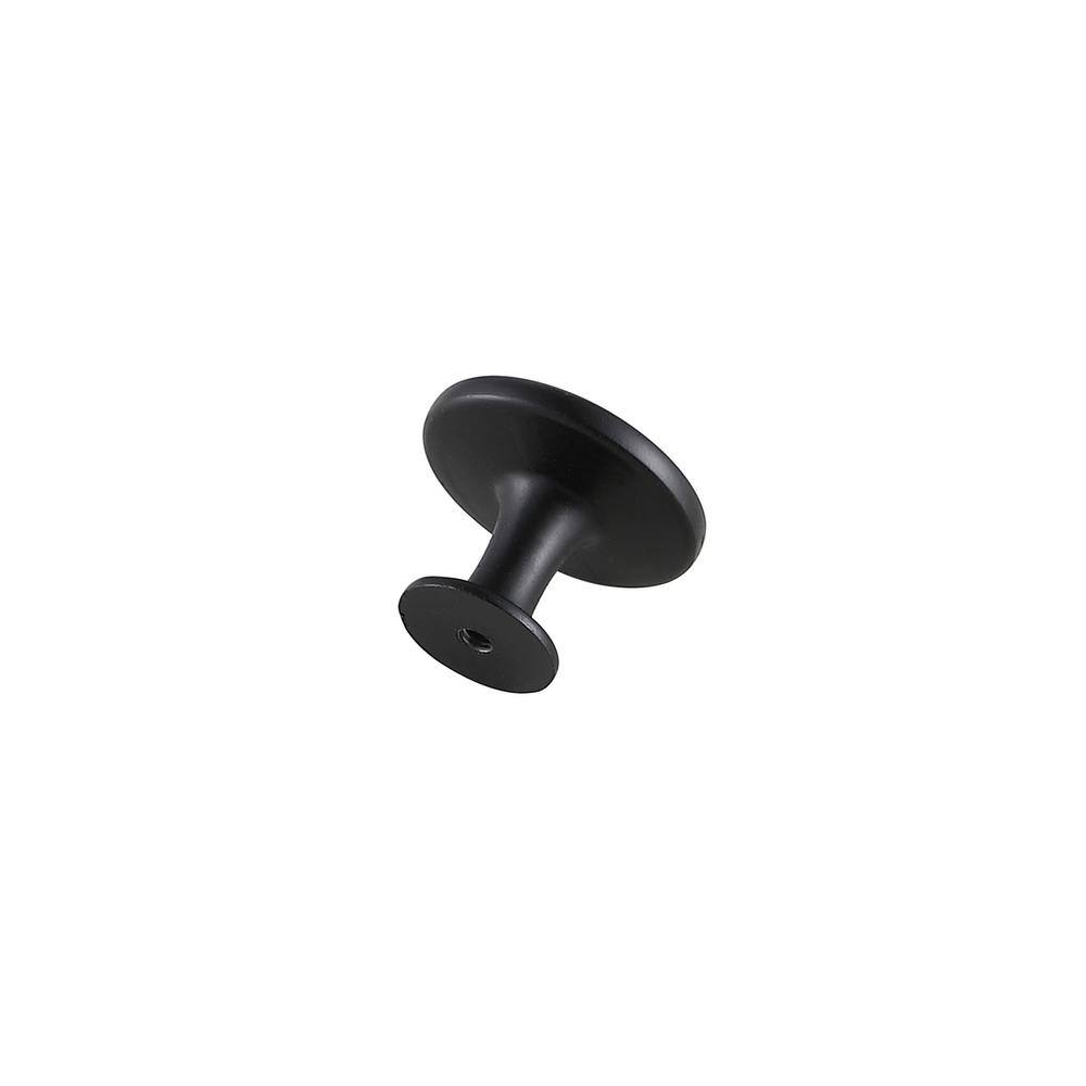 Left. Elegant Decor - Logyn 1.3" Diameter Matte Black Mushroom Knob Multipack (Set of 10) - Matte Black.