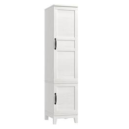 Acekool - Armoire Wardrobe Closet with 2 Doors,72" Wooden Wardrobe Cabinet with Hanging Rod, Narrow Tall Clothing Armoire Cabinet - White