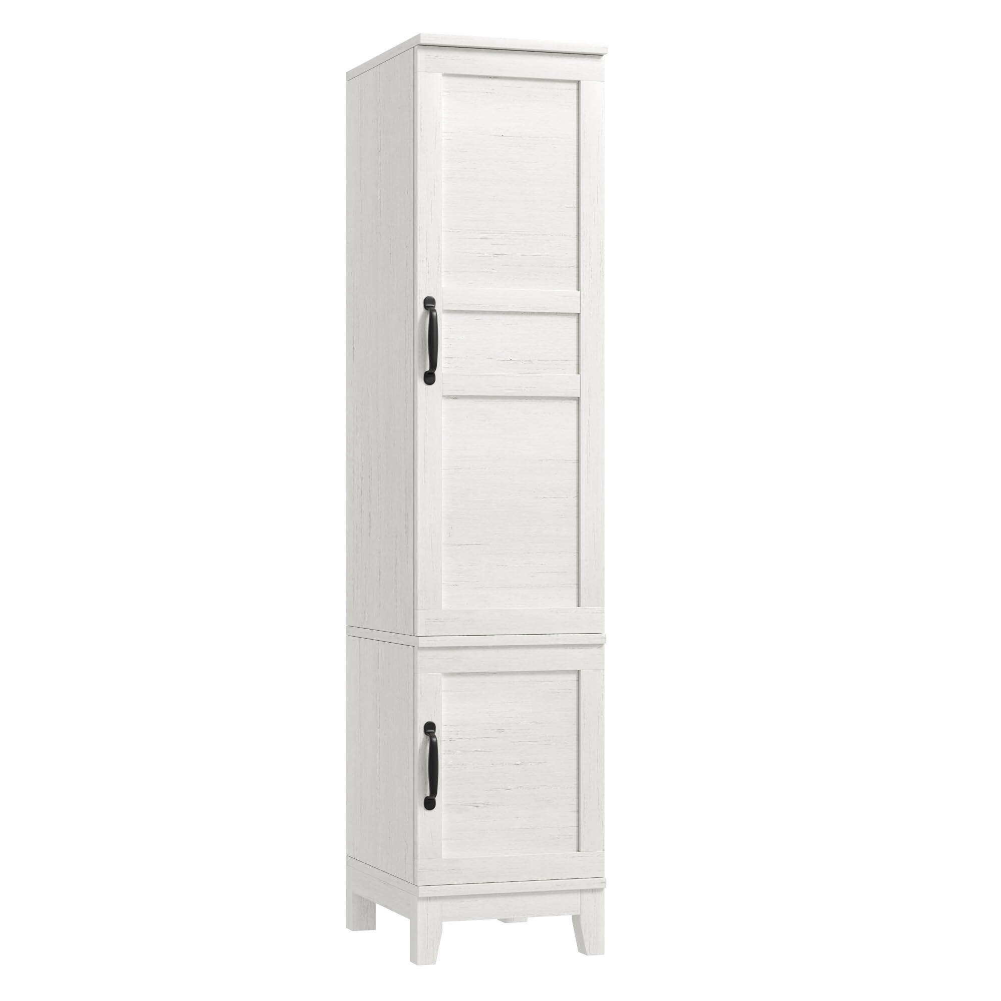 Front. Acekool - Armoire Wardrobe Closet with 2 Doors,72" Wooden Wardrobe Cabinet with Hanging Rod, Narrow Tall Clothing Armoire Cabinet - White.