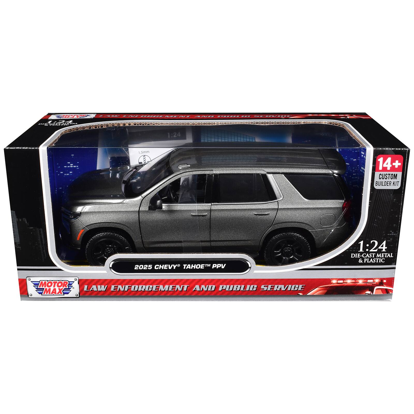 A 1:24 1.5mm 1 14+ CUSTOM BUILDER KIT 2025 CHEVY OE PPV 1:24 DIE-CAST METAL & PLASTIC MOTOR SERVICE LAW ENFORCEMENT AND PUBLIC SERVICE