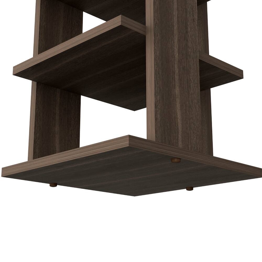 Alt View 4. Loheer - Loheer 8-Tier Vertical Shoe Rack, Narrow Shoe Tower, 48.7" Tall - Brown Gray.