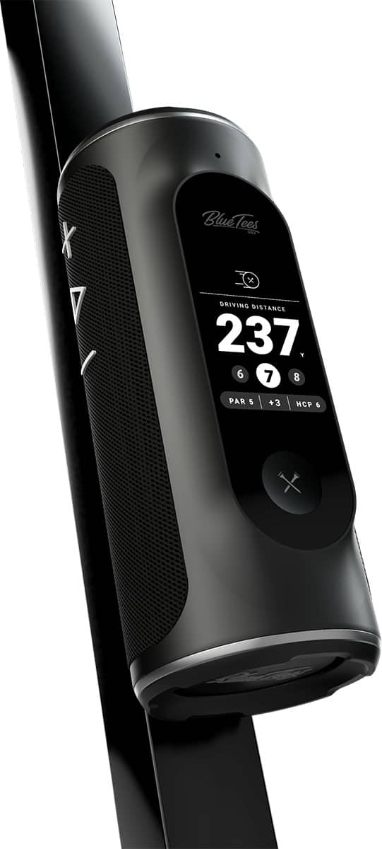 The text on the image reads "K Blulees x Driving Distance 237 Y 6 7 8 PAR 5 +3 HCP 6." This text is grouped and corrected as follows:
"K Blulees x Driving Distance 237 Y 6 7 8 PAR 5 +3 HCP 6"
The text is grouped as follows:
1. "K Blulees x Driving Distance"
2. "237 Y 6 7 8 PAR 5 +3 HCP 6"
The corrected text is:
"K Blulees x Driving Distance 237 Y 6 7 8 PAR 5 +3 HCP 6"