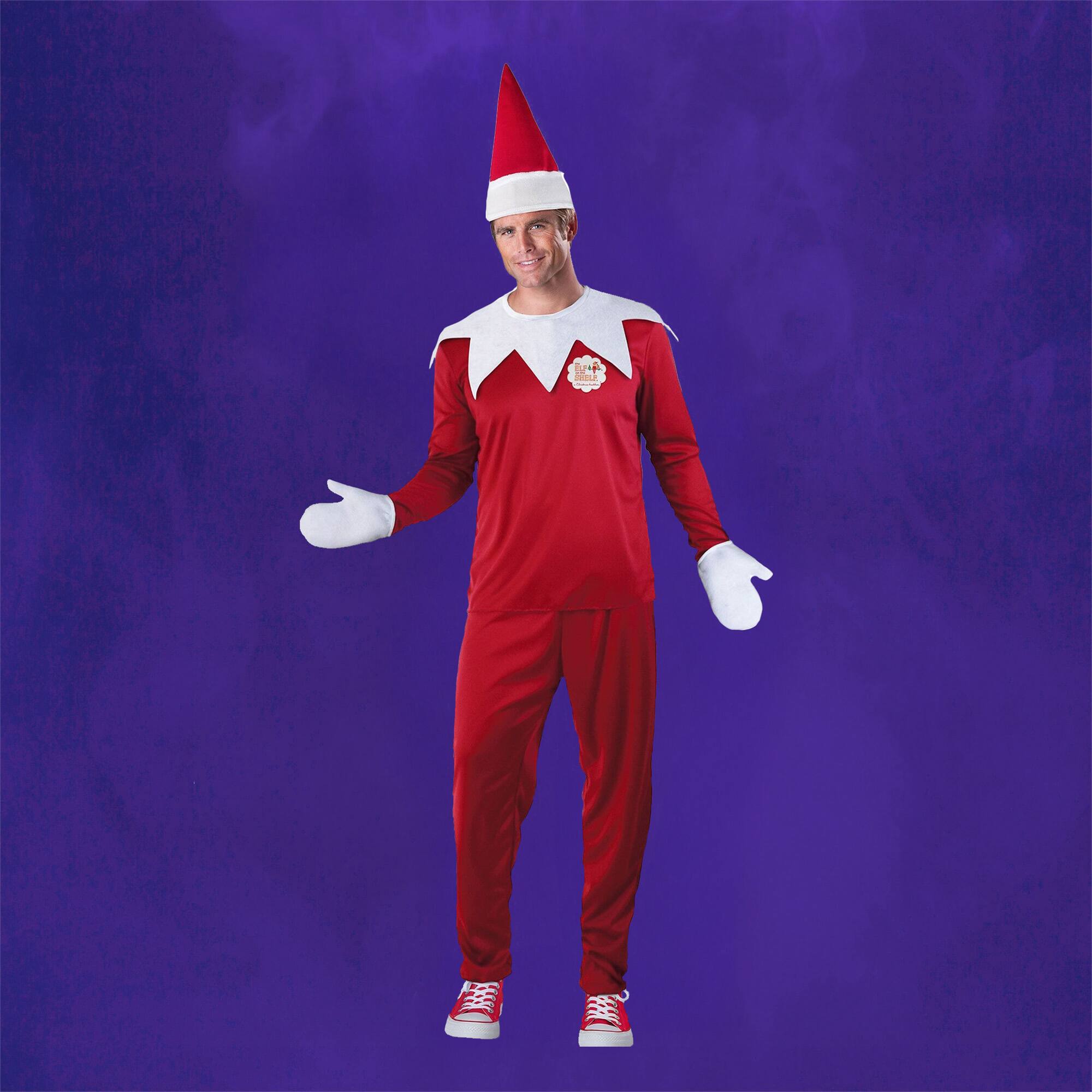 Alt View 2. Fun World - The Elf on the Shelf Men's Christmas Costume - Extra Large - Red.