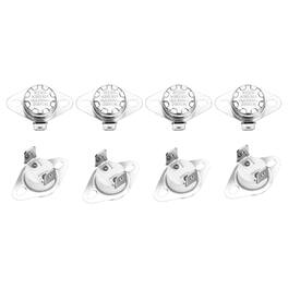 Unique Bargains - KSD301 Thermostat 200°C/392°F 16A Normally Open N.O Temperature Switch for Microwaves/Oven 8pcs Ceramic - Silver