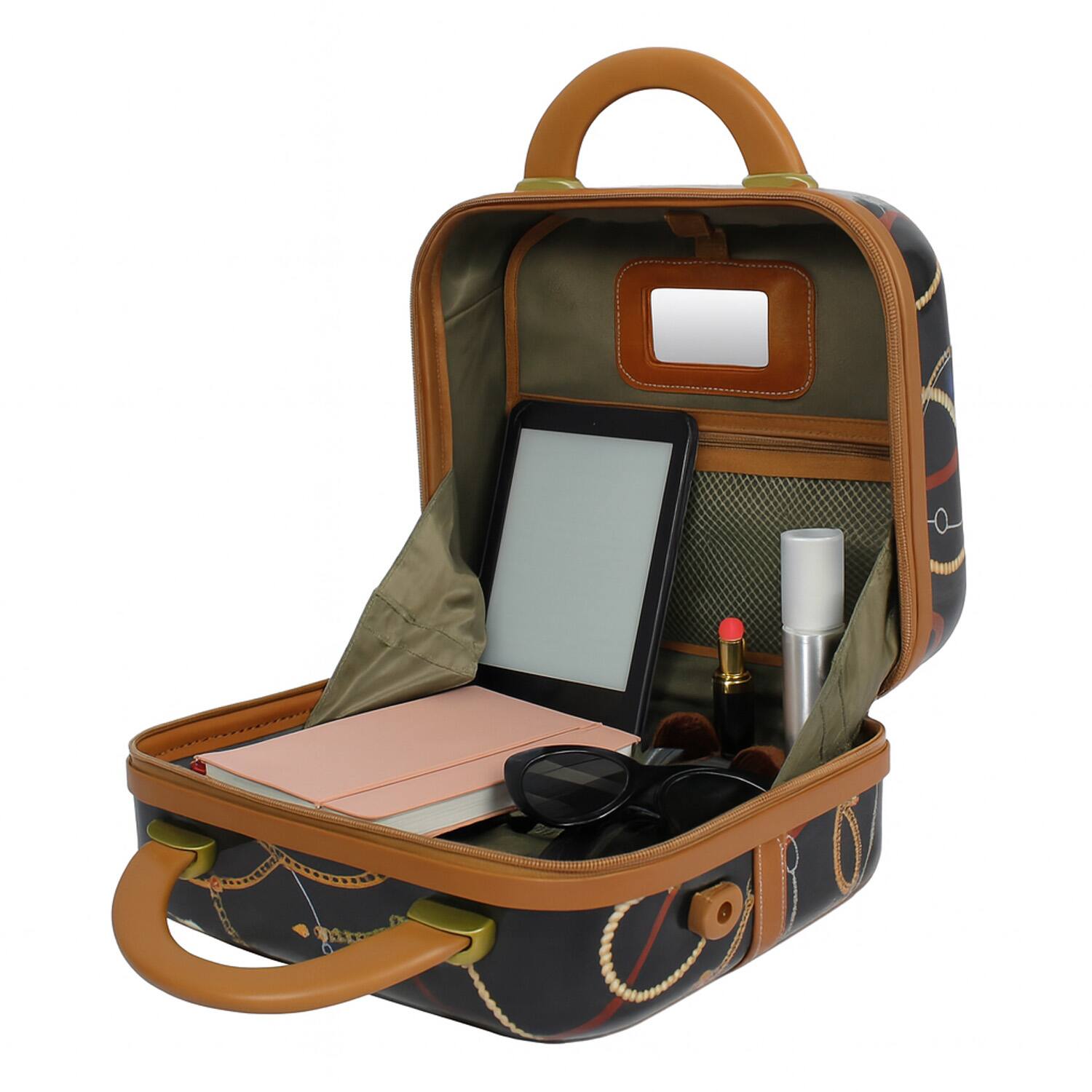 Alt View 2. World Traveler - Vintage Style 2-Piece Hardside Carry-On Spinner Luggage Set - Black - Black.