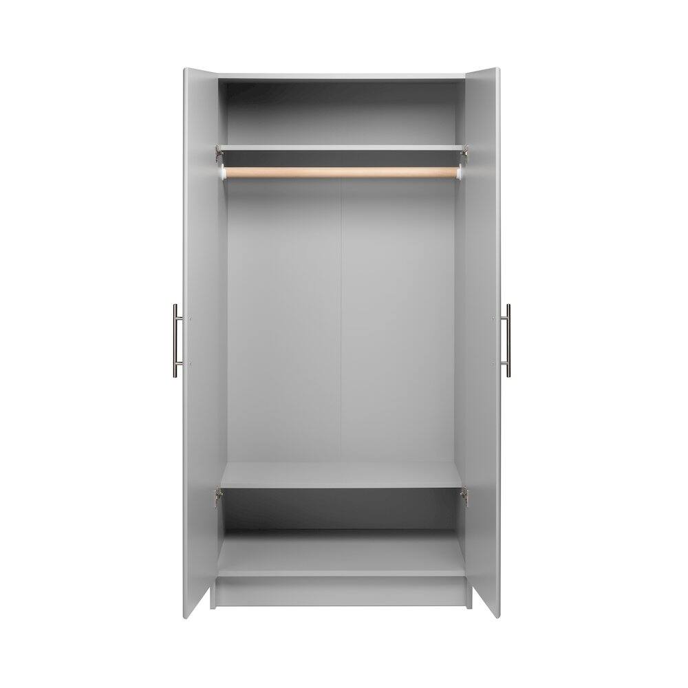 Alt View 1. Prepac - Elite 32 inch Wardrobe Cabinet, Gray - Gray.