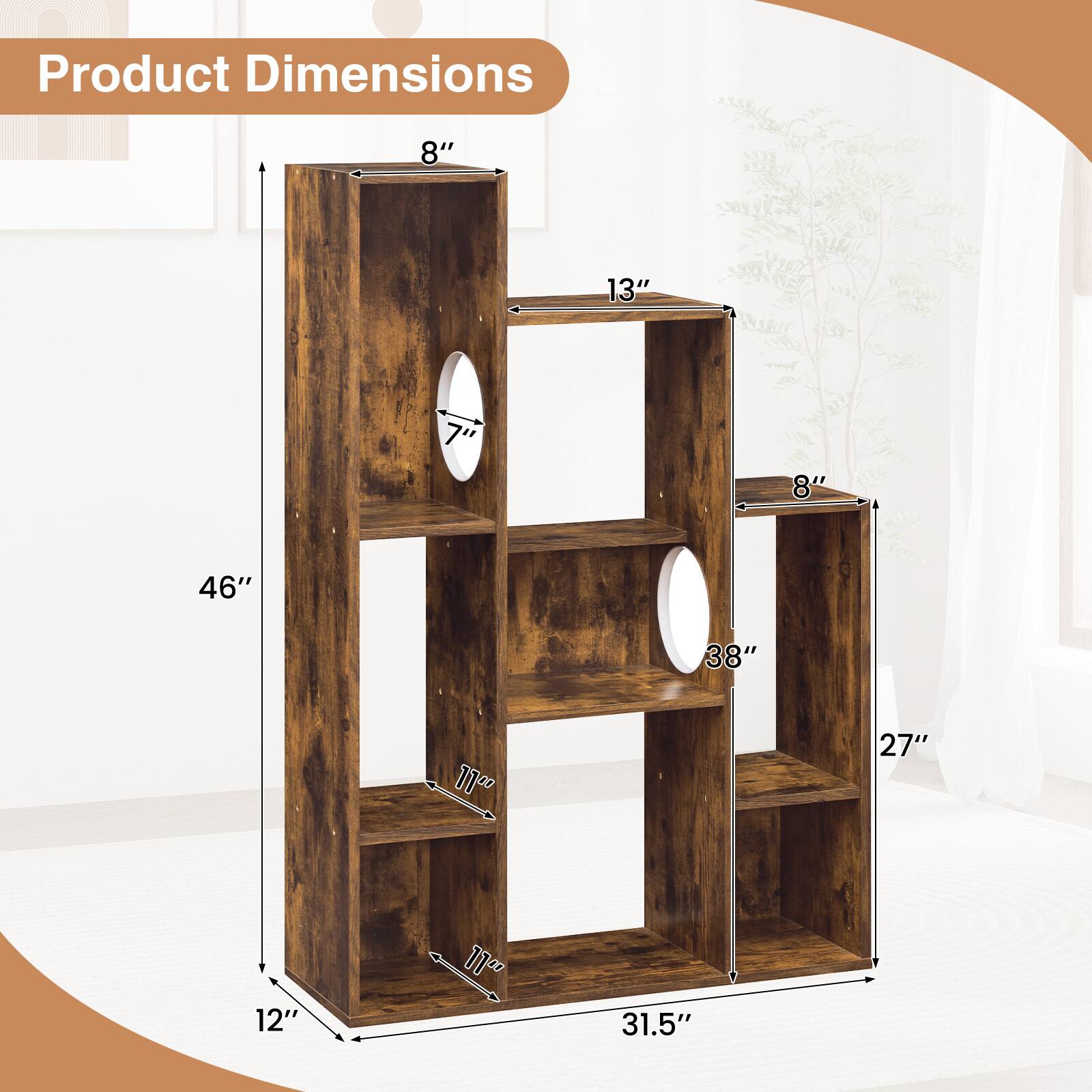 Product Dimensions: 8" x 13" x 7" x 8" x 46" x 38" x 11" x 27" x 12" x 110 x 31.5"